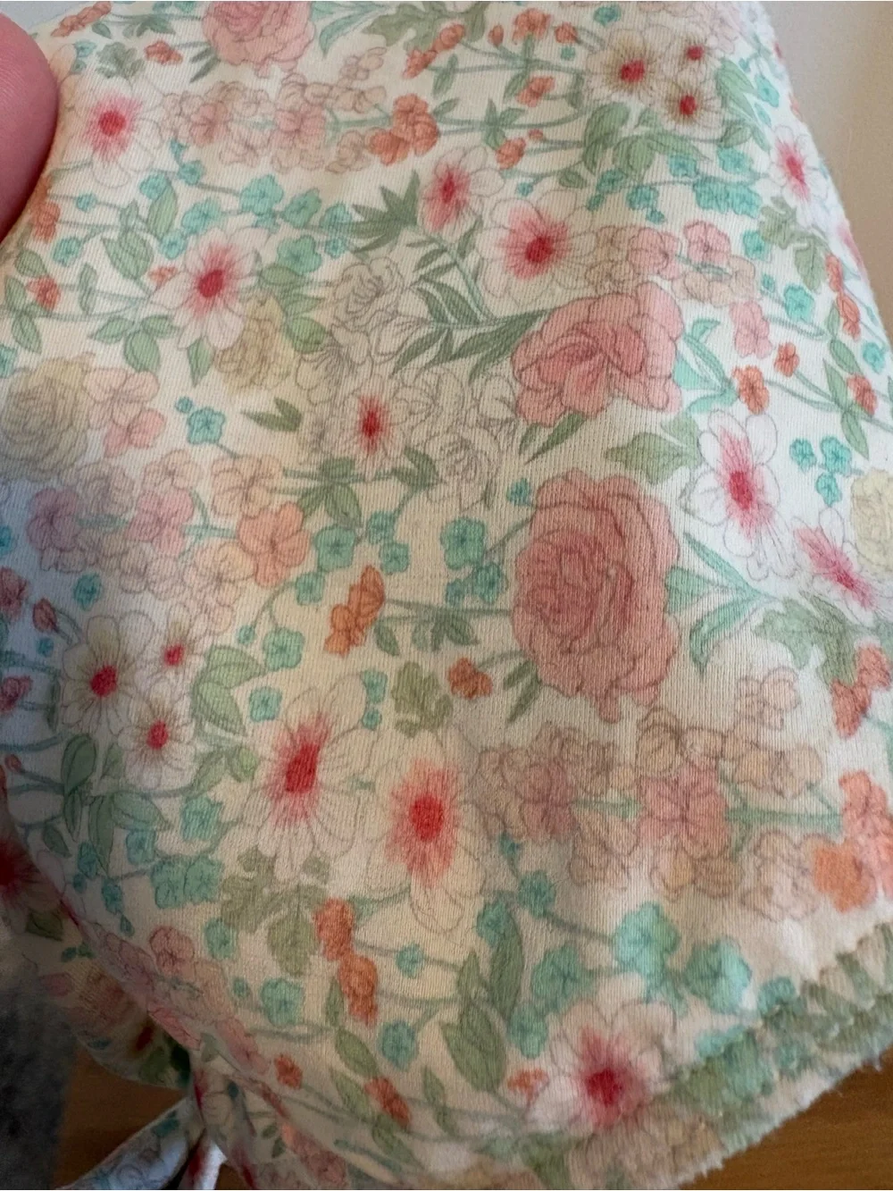 Girls Floral Pastel Two-Piece Swim Bikini in Pink & Green
